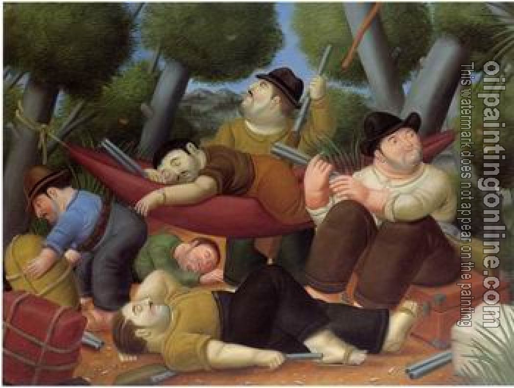 Botero, Fernando - Abstract oil painting.